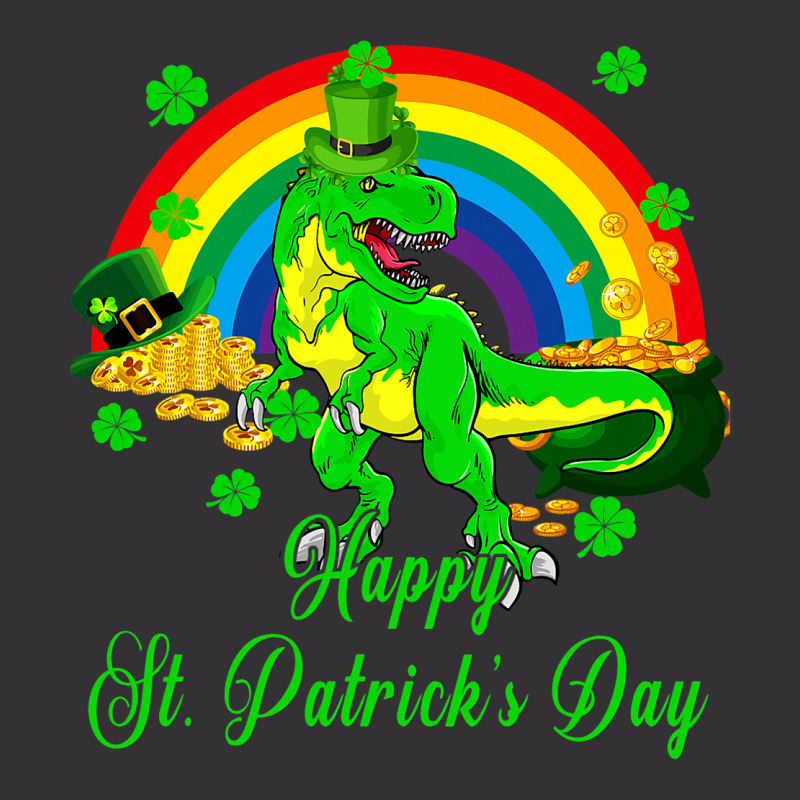 Happy St. Patricks Day Shamrocks Trex With Pot Of  Vintage Short by NeirlLowry | Artistshot