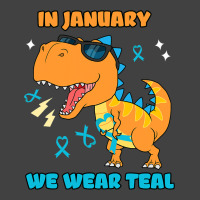 In January We Wear Teal Cervical Cancer Awareness Vintage T-shirt | Artistshot