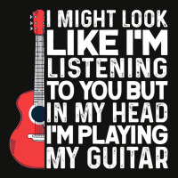 I Might Look Like Im Listening To You Guitar Playe Scorecard Crop Tee | Artistshot