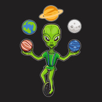 Alien Juggling Planets T-shirt | Artistshot