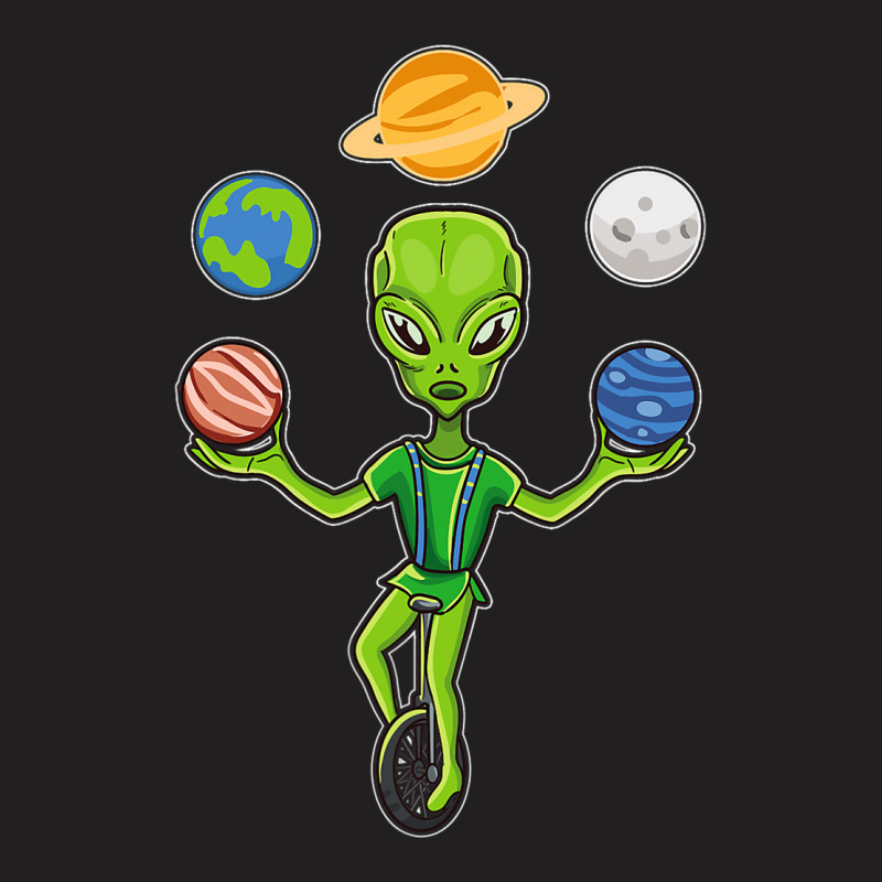 Alien Juggling Planets T-shirt | Artistshot