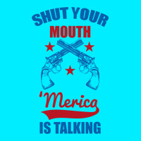 Shut Your Mouth 'merica Is Talking Face Mask Rectangle | Artistshot