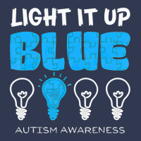 Light It Up Blue Autism Awareness Ribbon Puzzle Pieces Basic T-shirt | Artistshot