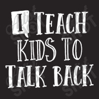 I Teach Kids To Talk Back Speech Language Pathologist Slp Vintage Cap | Artistshot