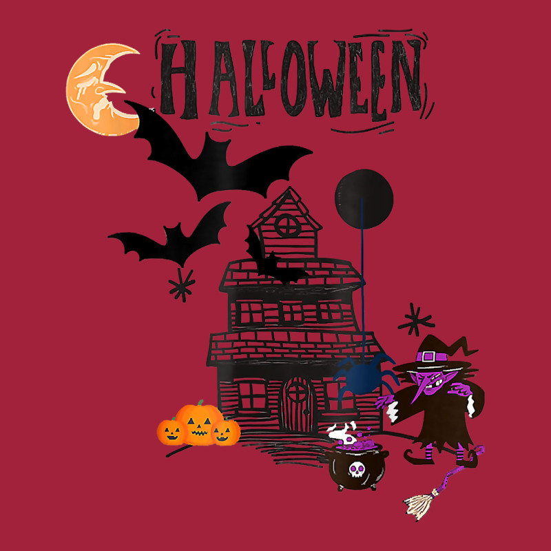 Funny Halloween Witch Haunted Castle, Flying Bats Wicca Tee T Shirt Basic Youth T-shirt | Artistshot