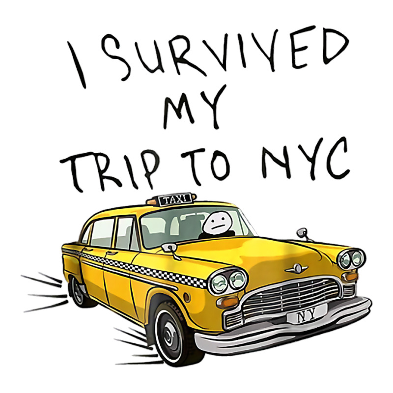 I Survived My Trip To Nyc New York City On Taxi Funny Raglan Crop Top by cm-arts | Artistshot