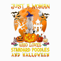 Just A Woman Who Loves Standard Poodle And Halloween Raglan Crop Top | Artistshot