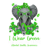 I Wear Green Tal Health Awareness Ribbon Elephant Raglan Crop Top | Artistshot