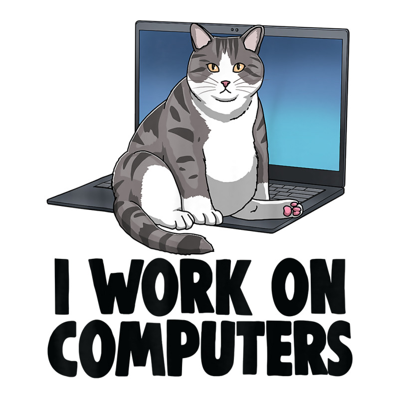 I Work On Computers Cat Funny Cat Lovers Kitten T Shirt Raglan Crop Top by cm-arts | Artistshot