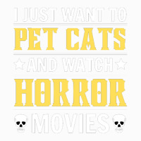 I Just Want To Pet Cats And Watch Horror Movies Gift Raglan Crop Top | Artistshot