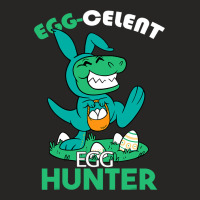 Egg Celent Egghunter Trex Dinosaur Easter Ladies Fitted T-shirt | Artistshot