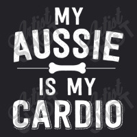 My Aussie Is My Cardio Australian Shepherd Dog Running Youth Tee | Artistshot