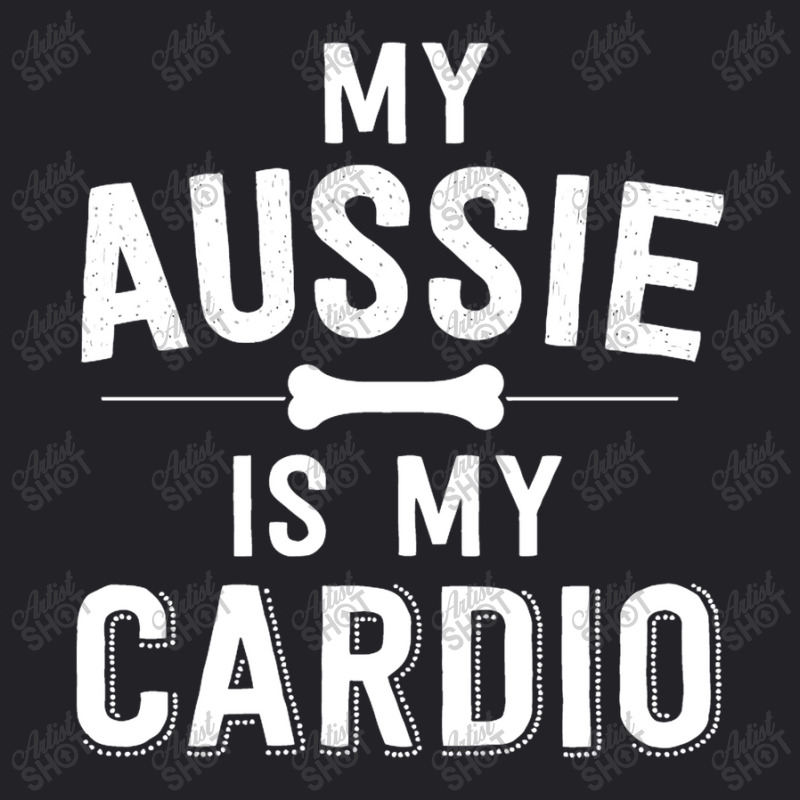 My Aussie Is My Cardio Australian Shepherd Dog Running Youth Tee by diegomicel | Artistshot