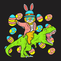 Cat Easter Bunny Riding Dino Trex Egg Hunt Dinosau T-shirt | Artistshot