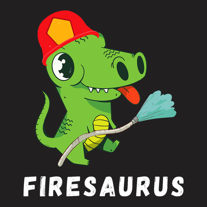 Firefighter Volunteer Fireman Dinosaur Funny Dino  T-shirt | Artistshot