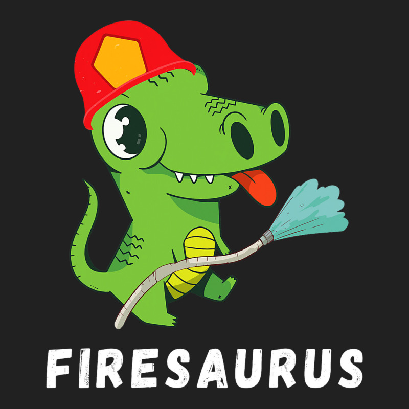 Firefighter Volunteer Fireman Dinosaur Funny Dino  Basic T-shirt | Artistshot