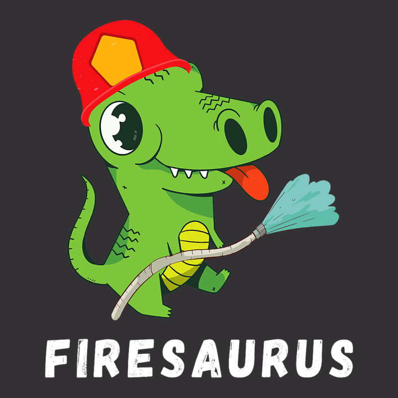 Firefighter Volunteer Fireman Dinosaur Funny Dino  Vintage Hoodie | Artistshot