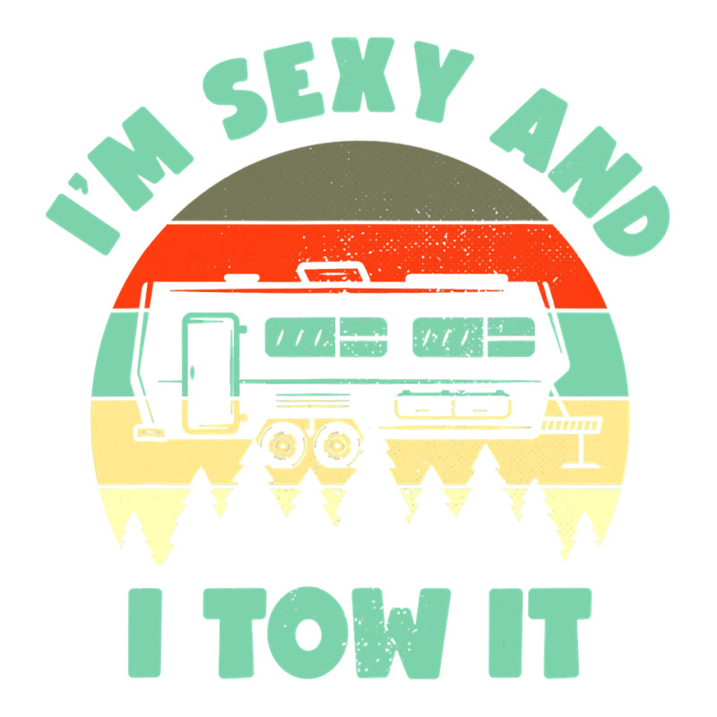 Im Sexy And I Tow It, Caravan Camping Rv Trailer, Camp Raglan Crop Top by cm-arts | Artistshot