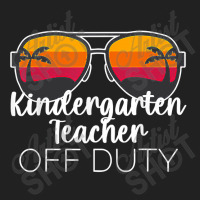 Kindergarten Teacher Off Duty Sunglasses Beach Sunset Basic T-shirt | Artistshot