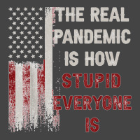 The Real Pandemic Is How Stupid Everyone Is 1776 Vintage T Shirt Basic T-shirt | Artistshot