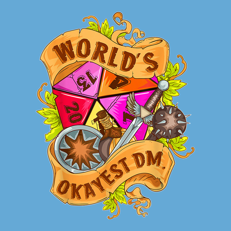 World Okayest Dm D20 Dice Gaming Rpg Board Games T Shirt Basic T-shirt | Artistshot