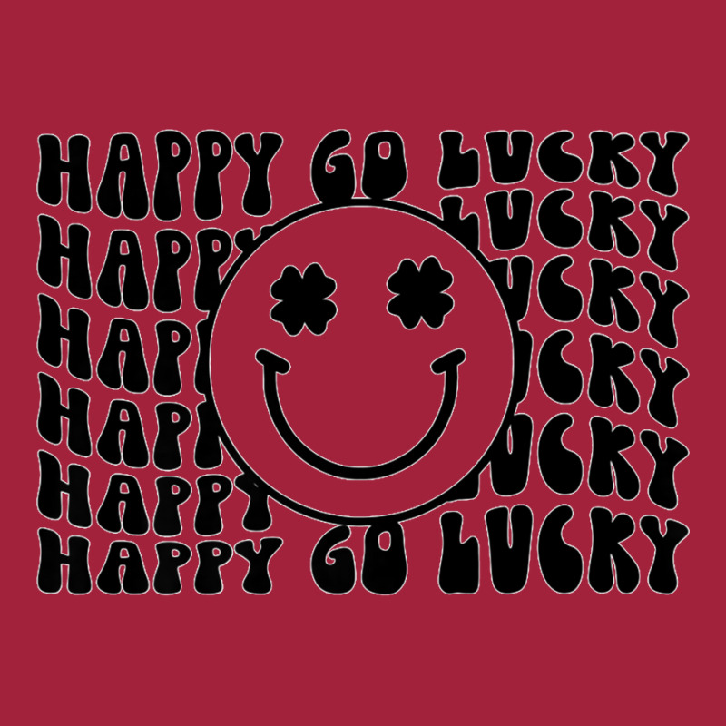 Happy Go Lucky Smiley Face Irish Shamrocks St Patricks Day Premium T S Basic T-shirt | Artistshot