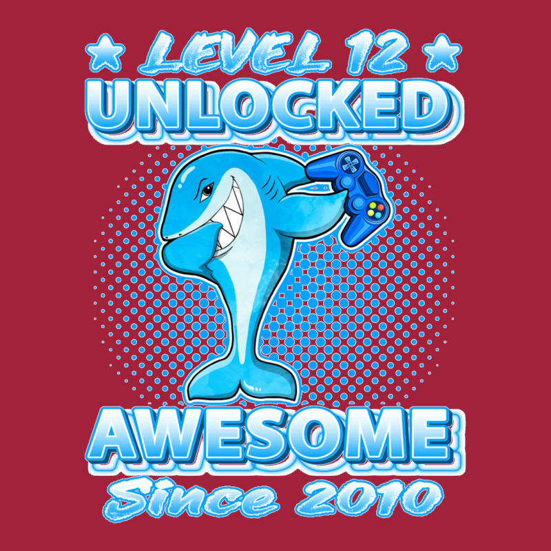 Level 12 Unlocked Born In 2010 Dabbing Shark 12th Birthday Pullover Ho Basic T-shirt | Artistshot