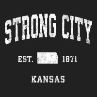 Strong City Kansas Ks Vintage Athletic Sports Design T Shirt Basic T-shirt | Artistshot