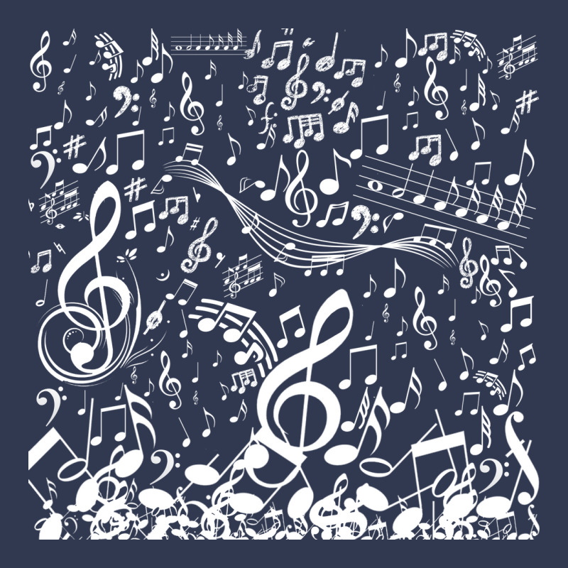 Music Notes Tile Pattern White Basic T-shirt by Backstabbed | Artistshot