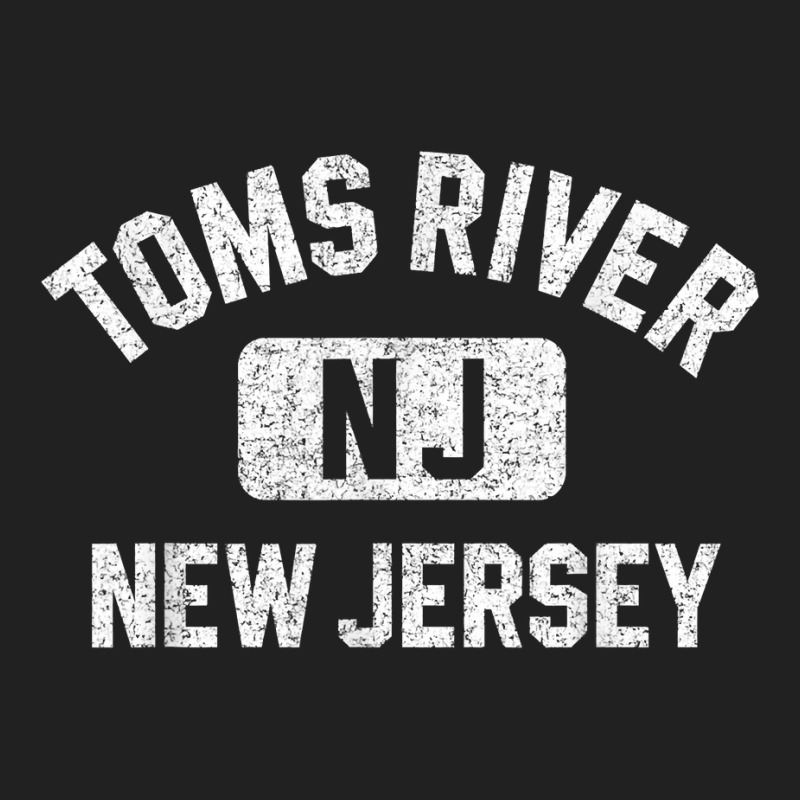 Toms River Nj New Jersey Gym Style Distressed White Print T Shirt Basic Youth T-shirt by rierauigentrythe | Artistshot