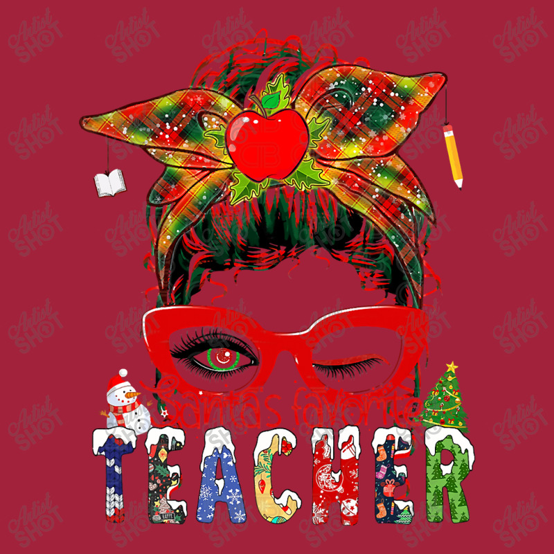 Christmas Teacher Santa's Favorite Stripe Lines Headband T Shirt Basic Youth T-shirt by Rudy_Glenn | Artistshot