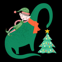 Elf Riding Dinosaur Christmas Xmas Pajama Boys Gir V-neck Tee | Artistshot