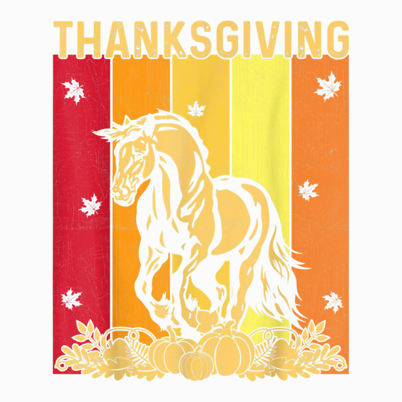 Thanksgiving Retro Horse Matching Family Pajamas Raglan Crop Top by Color | Artistshot