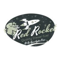 Red Rocket (distressed) Raglan Crop Top | Artistshot