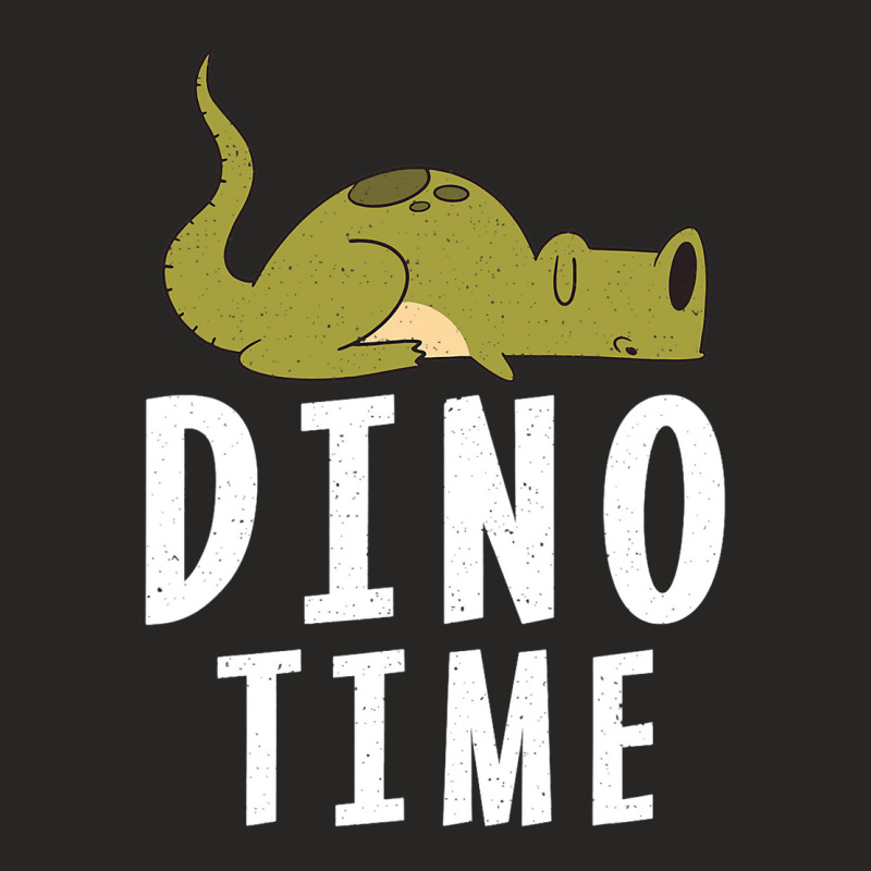 Dino Time Sleeping Relax Fossils Dinsosaur Ladies Fitted T-Shirt by Upsunshine | Artistshot