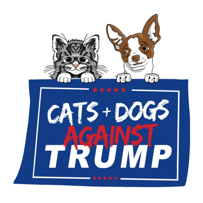 Cats And Dogs Against Trump Raglan Crop Top by AMYBROKER | Artistshot