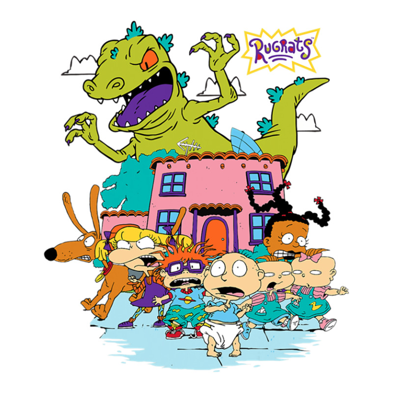 Rugrats Running Away From Reptar Gift Raglan Crop Top by KaylahConley | Artistshot