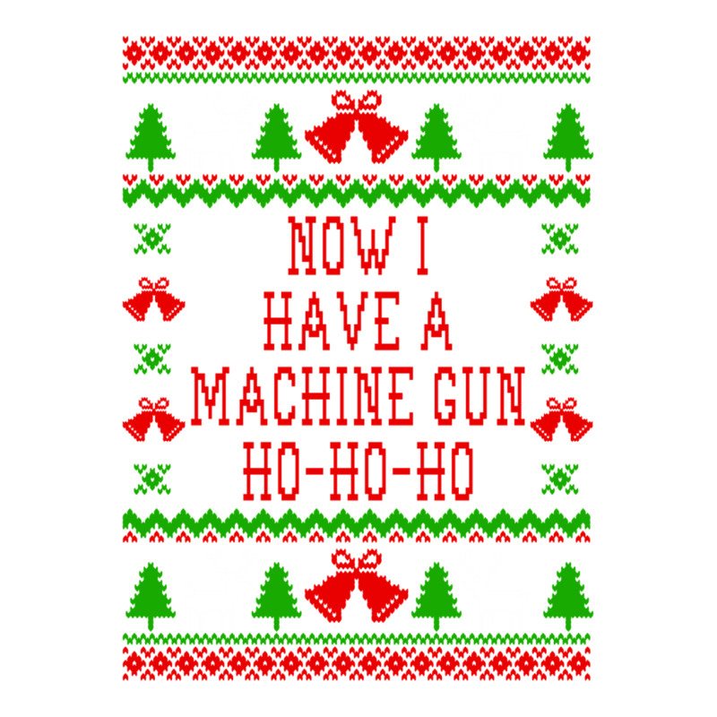 Now I Have A Machine Gun Ho-ho-ho - Die Hard Quote - Ugly Christmas Sw Raglan Crop Top by AubreyBarfield | Artistshot