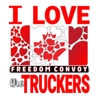 Convoy Truck For Freedom -liberte - I Love The Truckers Red Letters Raglan Crop Top | Artistshot