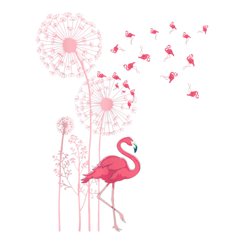 Flower Dandelion Exotic Animal Tropical Bird Pink Flamingo T Shirt Raglan Crop Top by cm-arts | Artistshot