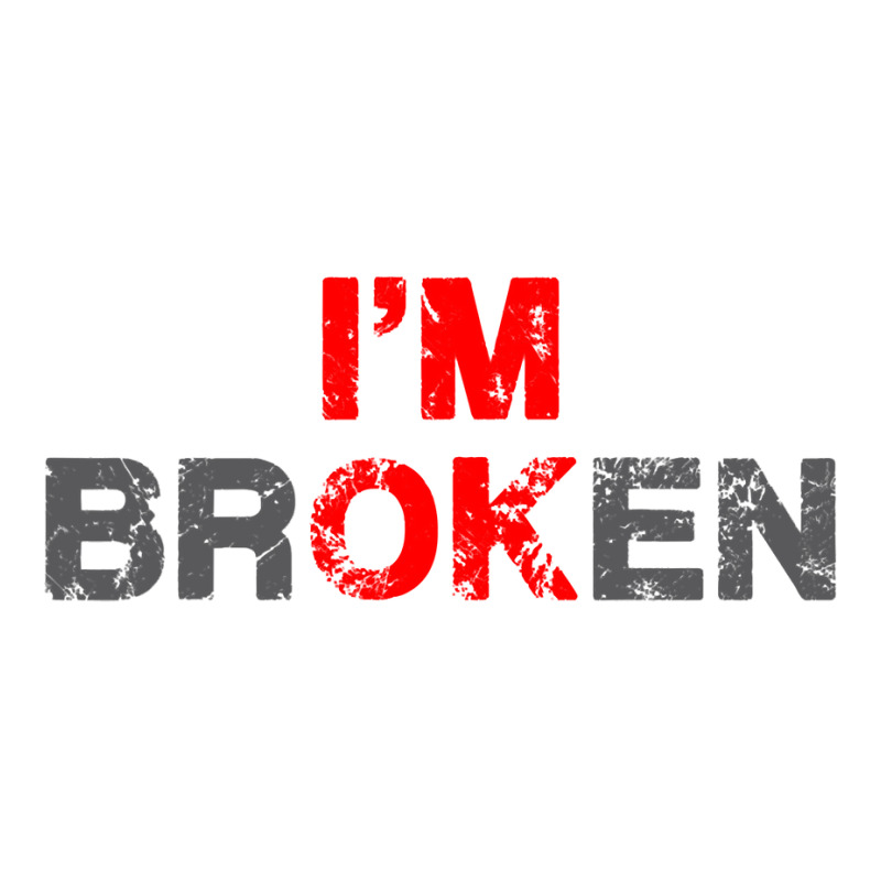 I'm Ok I'm Broken Invisible Illness Men Women I Am Ok Broken Raglan Crop Top by cm-arts | Artistshot