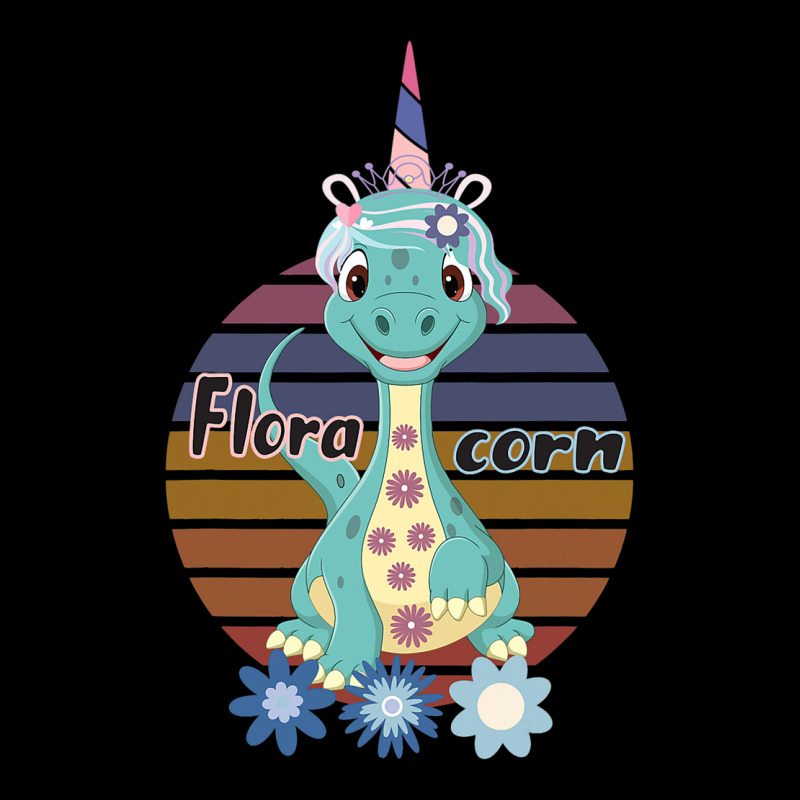 Floracorn Cute Flower Dinosaur V-neck Tee | Artistshot