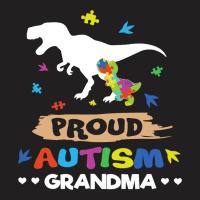 Autism Awareness Proud Grandma Dinosaur T-shirt | Artistshot