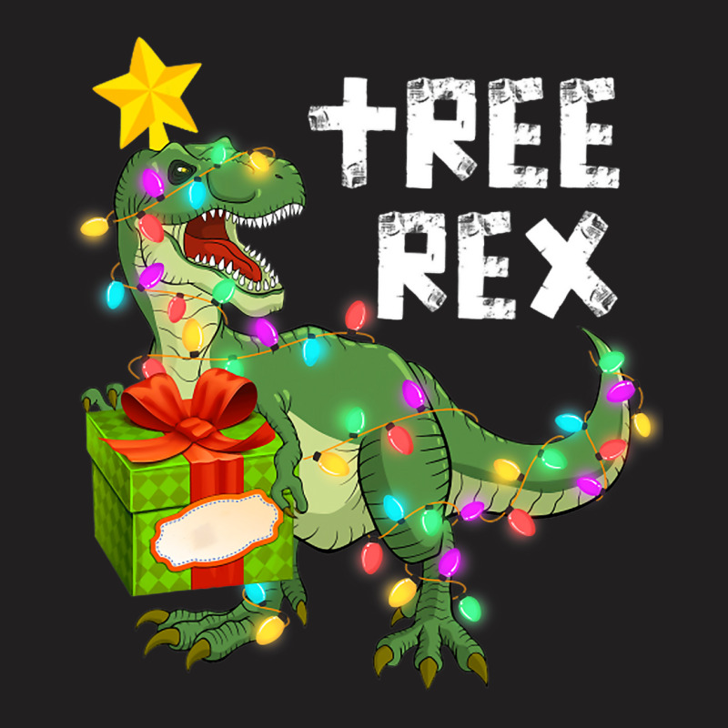 Christmas Dinosaur Kids Boys Men Christmas Lights  T-shirt | Artistshot