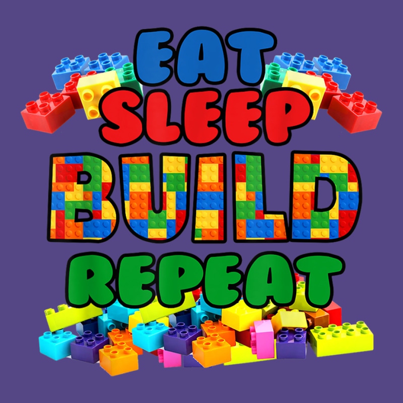 Funny Eat Sleep Build Repeat Building Blocks Kids Basic T-shirt | Artistshot