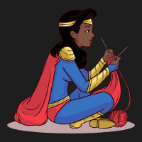 Ethnic Woman Of Color Knitting Super Woman Design Classic T-shirt | Artistshot