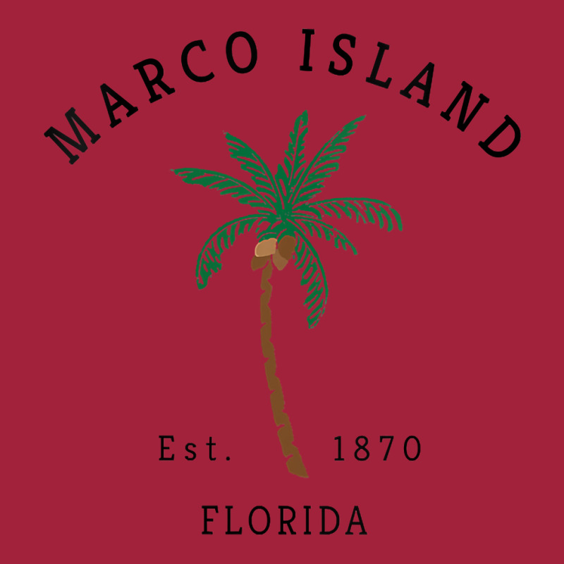 Womens Marco Island Florida Colorful Palm Tree Retro Novelty Art V Nec Basic Youth T-shirt by webberoliveria | Artistshot