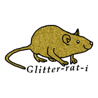 Funny Gold Rat  And Text Glitterati Raglan Crop Top | Artistshot