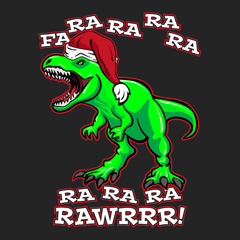 Funny Fa Ra Rawr Christmas Holiday Trex Santa Dino 3/4 Sleeve Shirt | Artistshot