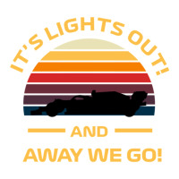 Formula One Retro Sunset Design - It's Lights Out And Away We Go Raglan Crop Top | Artistshot